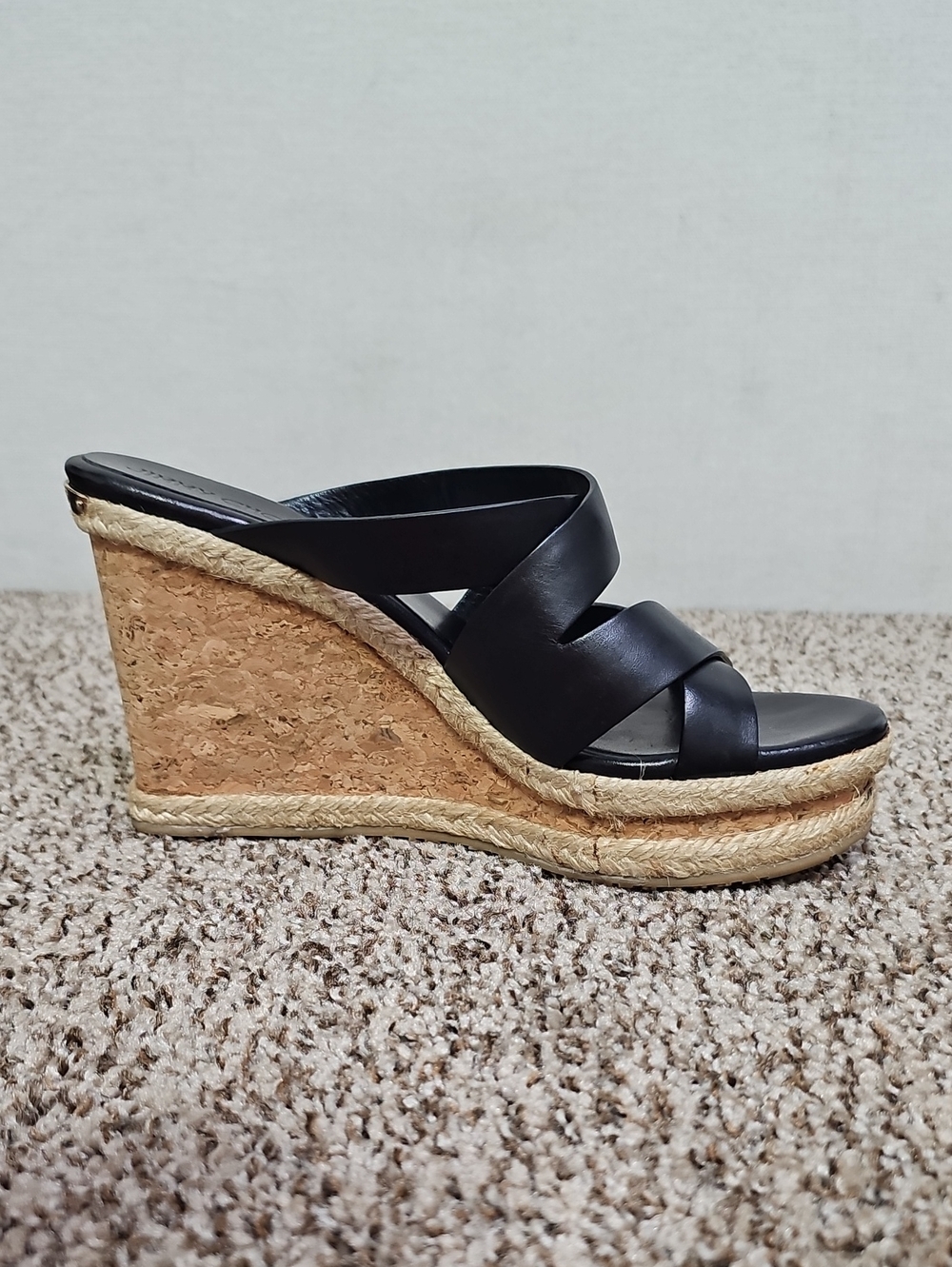 JIMMY CHOO PRISMA VACHETTA CORK WEDGE SANDALS BFPM-07-204 - Picture 9 of 12